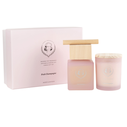 Anke Products - Pink Champagne Diffuser & Candle Gift Set - 1