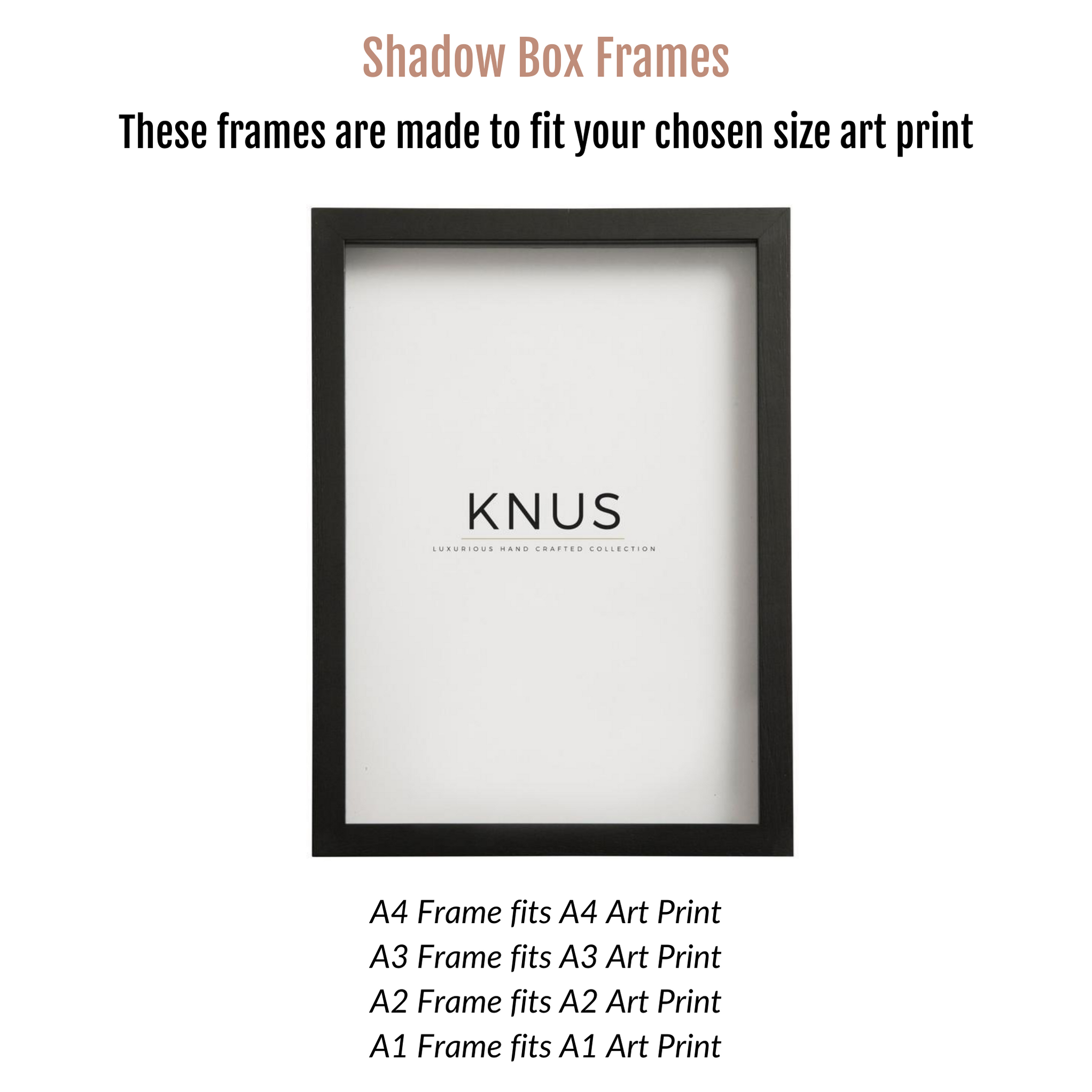 Black Shadow Box Frame - KNUS — KNUS Home Decor